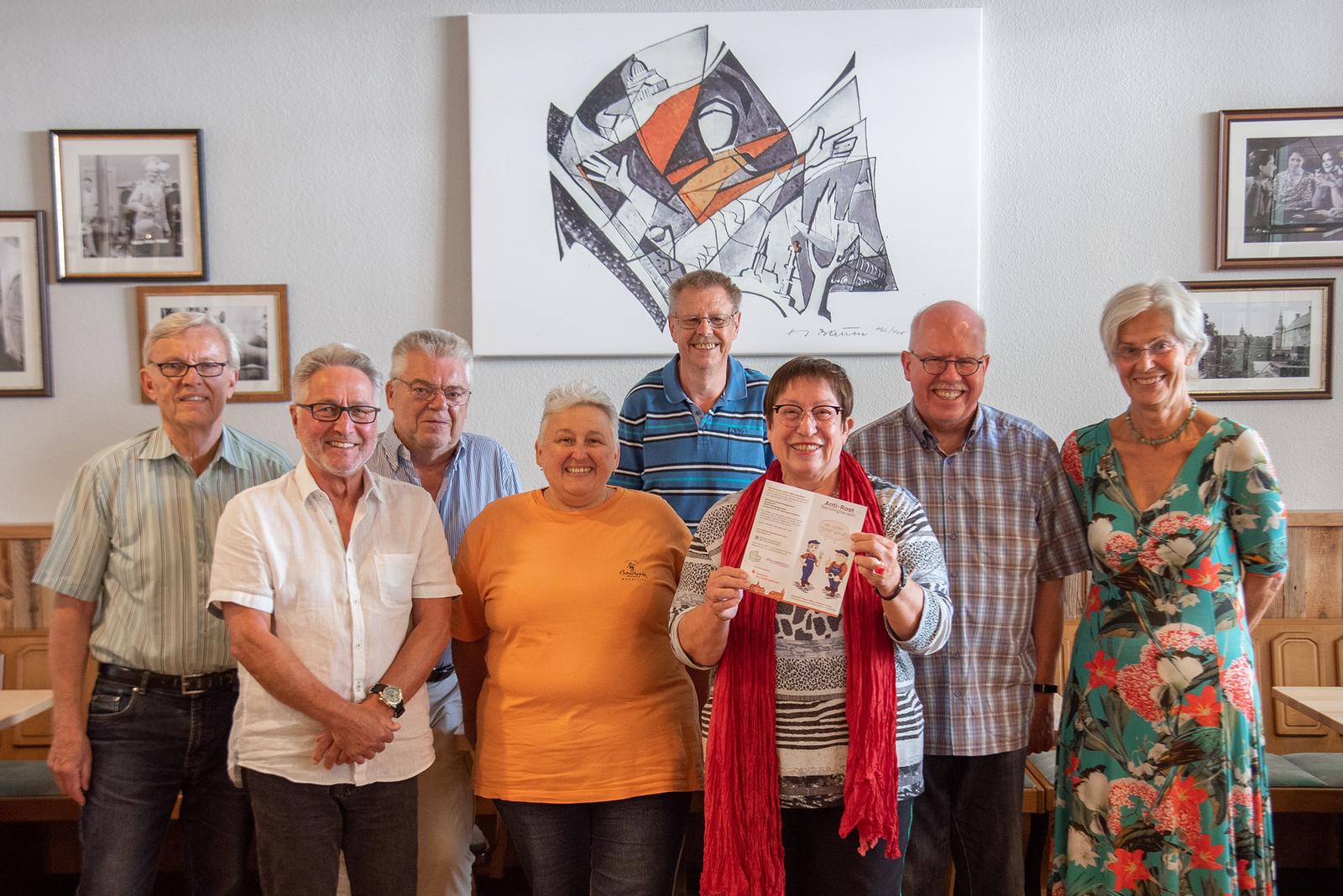 Foto der Mitglieder von Anti-Rost beim Treffen Kplpinghaus Recklinghausen am 23.7.2021